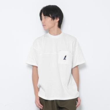 USAコットン・スケーター刺繍ビッグ半袖Tシャツ