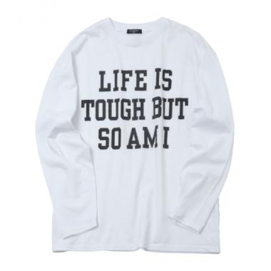 【大人向けサイズあり】【プチプラ】フロントメッセージロゴ長袖Tシャツ