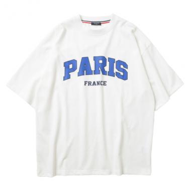 【大人向けサイズあり】【トリコロールコレクション】PARISロゴプリントビッグTシャツ
