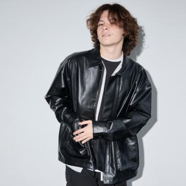【大人向けサイズあり】合皮ブルゾン