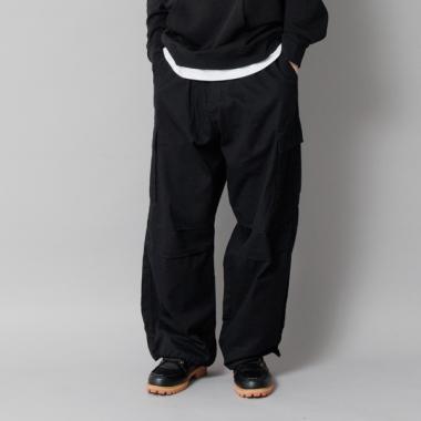 【大人向けサイズあり】コットンツイル・ワイドカーゴパンツ