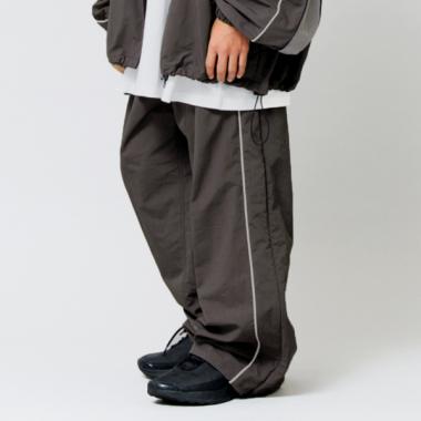 【大人向けサイズあり】【GLSW.】【セットアップ対応】ナイロン・ ジップラインパンツ