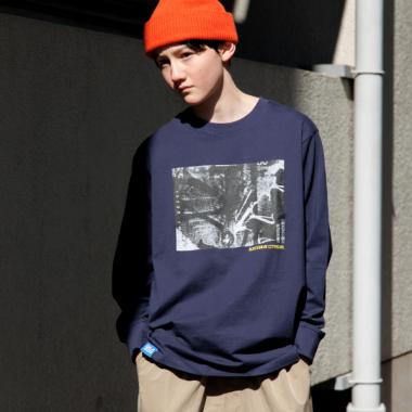 【大人向けサイズあり】フォトフロントプリント長袖Tシャツ