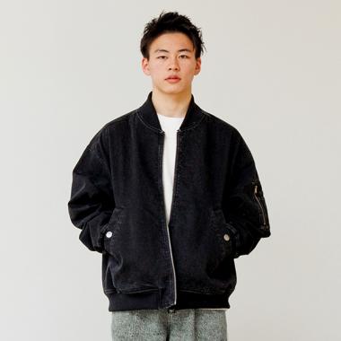 【大人向けサイズあり】デニムボンバージャケット