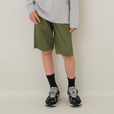 【大人向けサイズあり】綿ポリストレッチツイル・アクティブハーフパンツ