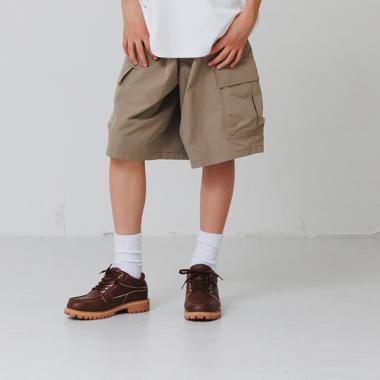 【大人向けサイズあり】【Easycare】ポリストレッチ・カーゴショーツ