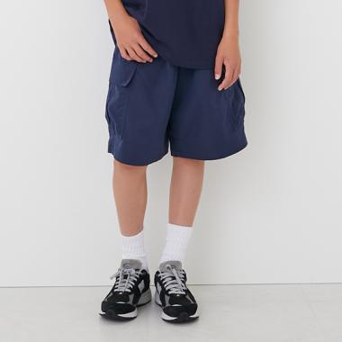 【大人向けサイズあり】【Easycare】ポリストレッチ・カーゴショーツ