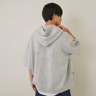 【大人向けサイズあり】【接触冷感】エアリークッション・ZIPUP半袖パーカー