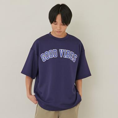 【大人向けサイズあり】【接触冷感】エアリークッション・アーチロゴ半袖Tシャツ
