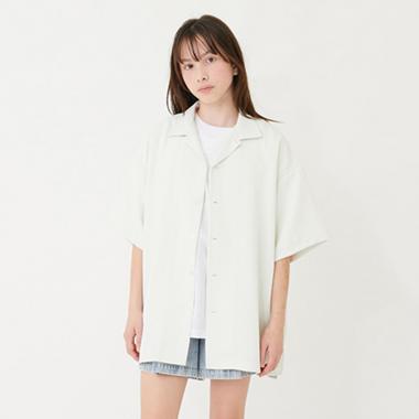 【大人向けサイズあり】トロトロ・半袖開衿シャツ