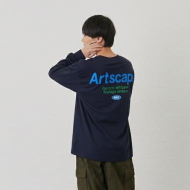 ポケットロゴプリント長袖Tシャツ