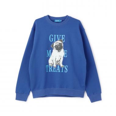 アニマル フロントプリント 裏毛トレーナー