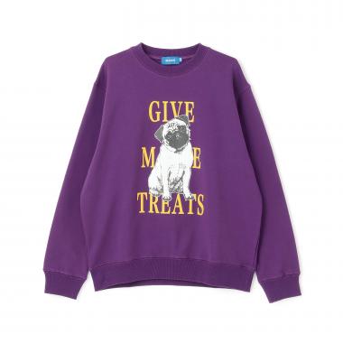 アニマル フロントプリント 裏毛トレーナー