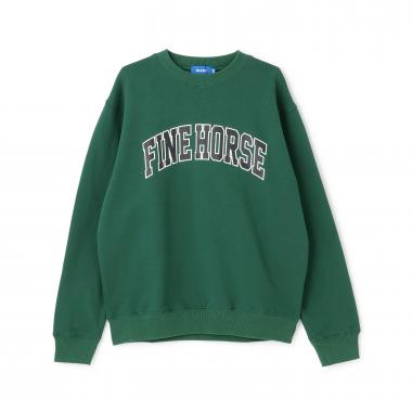 カレッジロゴ フロントプリント 裏毛トレーナー