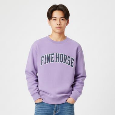 カレッジロゴ フロントプリント 裏毛トレーナー