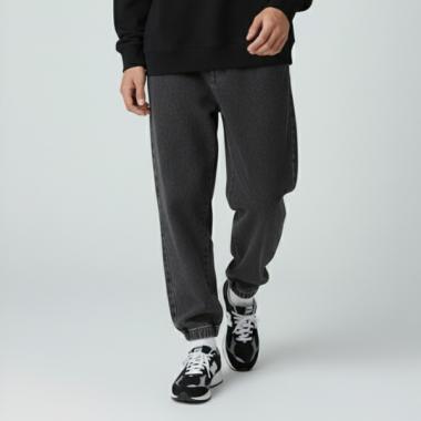 裏起毛ストレッチデニム・ジョガーパンツ