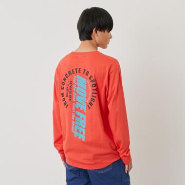 【プチプラ】バックサークルロゴ長袖Tシャツ