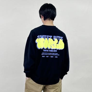 【毛玉になりにくい】バックリフレクタープリントトレーナー