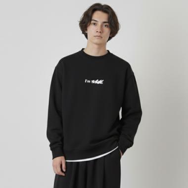 【毛玉になりにくい】I 'm ロゴフロントプリントトレーナー