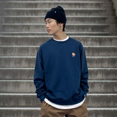 【GLSW.】ヘビーウエイト裏毛・アソートワンポイント刺しゅうトレーナー