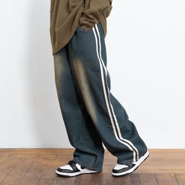 デニムロングパンツ