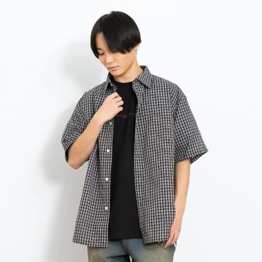 チェック半袖シャツ