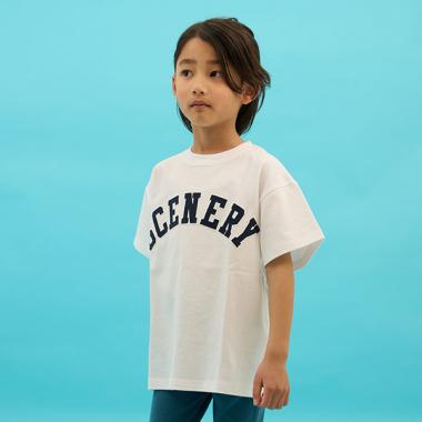 【SKIT0LY】【接触冷感】ハイクールコットン・アーチロゴアップリケ刺しゅう半袖Tシャツ