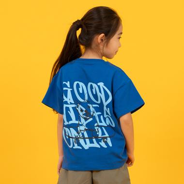 【SKIT0LY】【接触冷感】ハイクールコットン・DOGプリント半袖Tシャツ