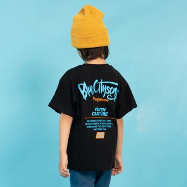 【SKIT0LY】【接触冷感】ハイクールコットン・配色ロゴプリント半袖Tシャツ