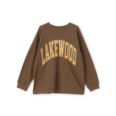 【SKIT0LY】ビッグカレッジフロントプリント長袖Tシャツ