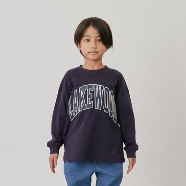 【SKIT0LY】ビッグカレッジフロントプリント長袖Tシャツ