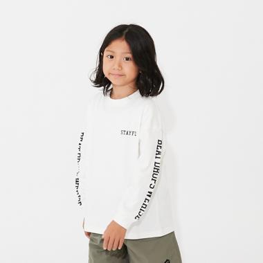 【SKIT0LY】袖ロゴプリント長袖Tシャツ