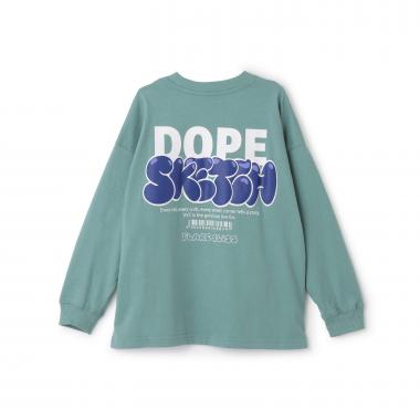 【SKIT0LY】バック発泡プリント長袖Tシャツ