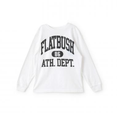 【SKIT0LY】【プチプラ】フロントカレッジロゴ長袖Tシャツ