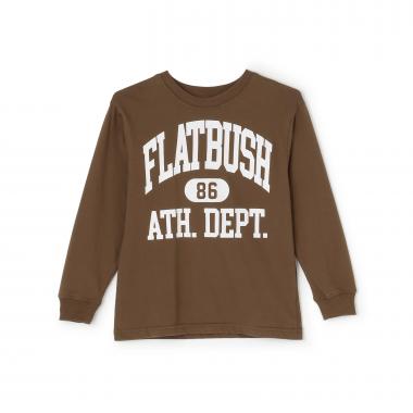 【SKIT0LY】【プチプラ】フロントカレッジロゴ長袖Tシャツ