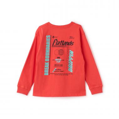 【SKIT0LY】【プチプラ】バック２トーンロゴプリント長袖Tシャツ