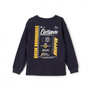 【SKIT0LY】【プチプラ】バック２トーンロゴプリント長袖Tシャツ