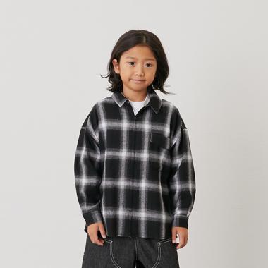 【SKIT0LY】ジップチェックシャツ