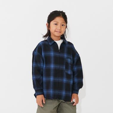 【SKIT0LY】ジップチェックシャツ