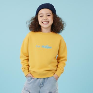 【SKIT0LY】【毛玉になりにくい】I 'm  ロゴフロントプリント