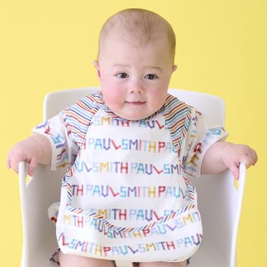 ロゴ総柄お食事スタイ