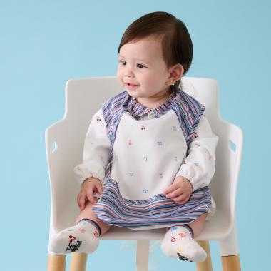 ドゥードゥル柄お食事スタイ