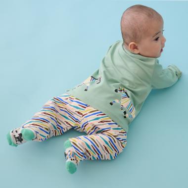 ゼブラ柄長袖Tシャツパンツセット