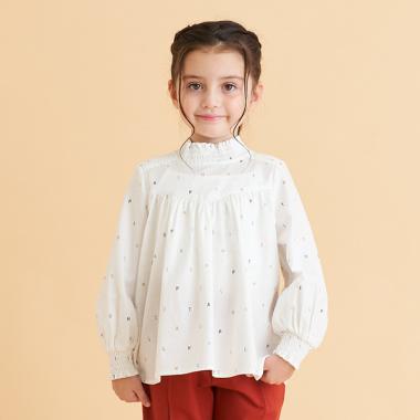 アルファベットシャーリングブラウス