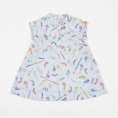 ペイントロゴシャツワンピース