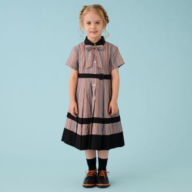 シグネチャーストライプ半袖ワンピース