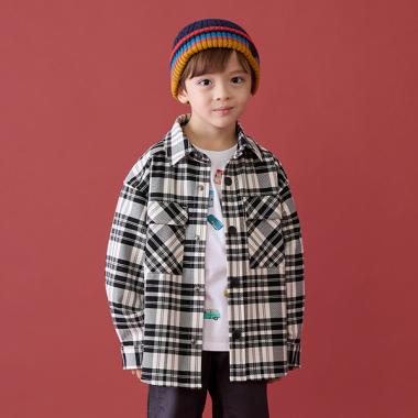 裏起毛チェックブルゾン