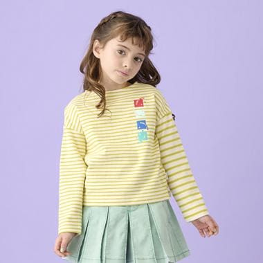 PS HAPPYボーダー長袖Tシャツ