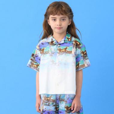 グラデーションプリント半袖シャツ