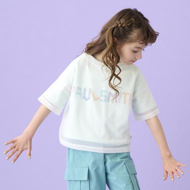 シースルーレイヤードTシャツセット